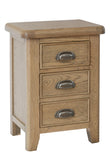 Warm Rustic Oak Effect Bedside Table