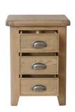 Warm Rustic Oak Effect Bedside Table