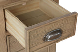 Warm Rustic Oak Effect Bedside Table