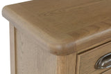 Warm Rustic Oak Effect Bedside Table