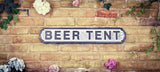 Beer Tent Vintage Retro Black White Garden Vintage Road Sign