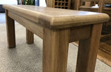 Weathered Oak Dining Bench