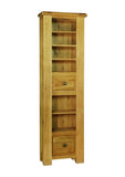Weathered Rustic Distressed Oak Reclaimed Tall Book DVD CD Case Shelving Unit