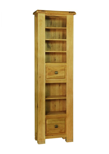 Weathered Rustic Distressed Oak Reclaimed Tall Book DVD CD Case Shelving Unit