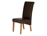 Carnaby Brown Bonded Leather Dining Chair
