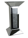 Mirrored Diamante Filled Pillar Pedestal