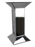 Mirrored Diamante Filled Pillar Pedestal