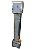 Square Diamante Art Deco Mirrored Long Case Grandmother Clock