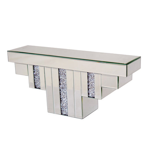 Large Diamante Art Deco Mirrored Shelf