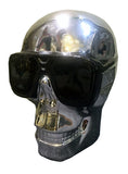 Silver Electroplated Large Skull with Sunglasses Ornament