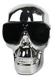 Silver Electroplated Medium Skull with Sunglasses Ornament