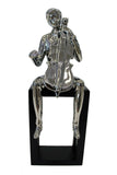 Silver Electroplated Man Playing Cello Ornament