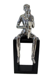 Silver Electroplated Man Playing Saxophone Ornament