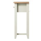 Fresh White with Oak Top Console Table