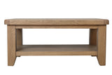 Rustic Oak Effect Coffee Table with Storage Baskets