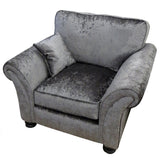 Crushed Velvet Fabric 2 Seater Sofa 3 Seater Sofa Settee Chair Corner Sofa and Stool, Available in Mink, Silver, Steel and Heather Purple