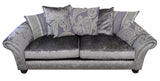 Crushed Velvet Fabric 2 Seater Sofa 3 Seater Sofa Settee Chair Corner Sofa and Stool, Available in Mink, Silver, Steel and Heather Purple