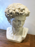Small White Roman Bust Statue of David Ornament
