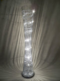 Diabolo Silver Twisted Tower Floor Lamp