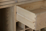 Warm Rustic Oak Effect Drinks Display Cabinet
