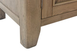 Warm Rustic Oak Effect Drinks Display Cabinet