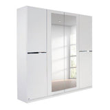 Dorset Hinged Mirrored Wardrobe - White