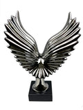 Silver Electroplated Ceramic Eagle Wings Ornament