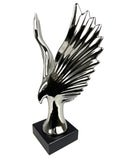Silver Electroplated Ceramic Eagle Wings Ornament