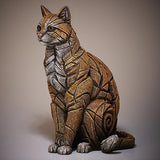 Sitting Cat Figurine Sculptured Ornament (Ginger)
