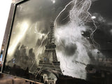 Liquid Art Mirror Frame Glitter Lightening Eiffel Tower Hanging Picture