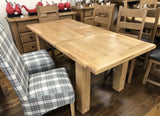 Weathered Oak Small Extending Butterfly Dining Table & 6 Chairs