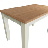 Fresh White with Oak Tops 1.2m Extending Dining Table