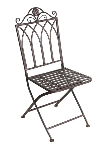 Wrought Iron Vintage Style Folding Garden Chair