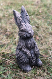 Wood Effect Baby Bunny Rabbit Garden Ornament