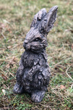 Wood Effect Baby Bunny Rabbit Garden Ornament
