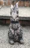 Wood Effect Baby Bunny Rabbit Garden Ornament