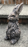 Wood Effect Baby Bunny Rabbit Garden Ornament