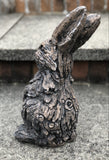 Wood Effect Baby Bunny Rabbit Garden Ornament