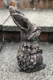 Wood Effect Baby Bunny Rabbit Garden Ornament