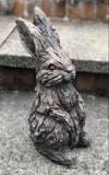 Wood Effect Baby Bunny Rabbit Garden Ornament