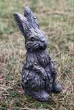 Wood Effect Baby Bunny Rabbit Garden Ornament