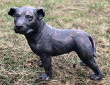 Bronze Effect Effect Staffordshire Bull Terrier Puppy Garden Ornament