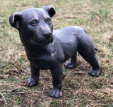 Bronze Effect Effect Staffordshire Bull Terrier Puppy Garden Ornament