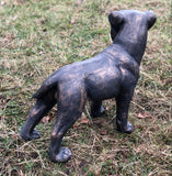 Bronze Effect Effect Staffordshire Bull Terrier Puppy Garden Ornament