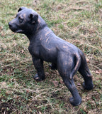 Bronze Effect Effect Staffordshire Bull Terrier Puppy Garden Ornament