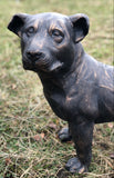 Bronze Effect Effect Staffordshire Bull Terrier Puppy Garden Ornament
