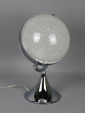 Silver Chrome Sparkle Globe Table Lamp