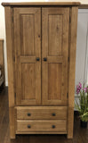 Weathered Oak "His" Wardrobe