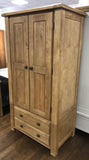 Weathered Oak "His" Wardrobe