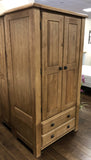 Weathered Oak "His" Wardrobe
